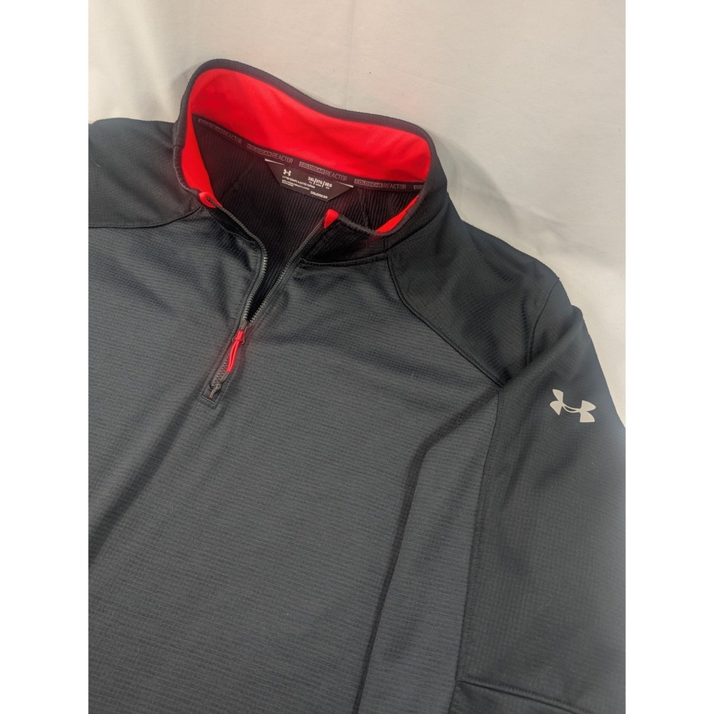 Under Armour Shirt Mens 3XL ColdGear Reactor Long Sleeve 1/4 Zip‎ Fitted Black
